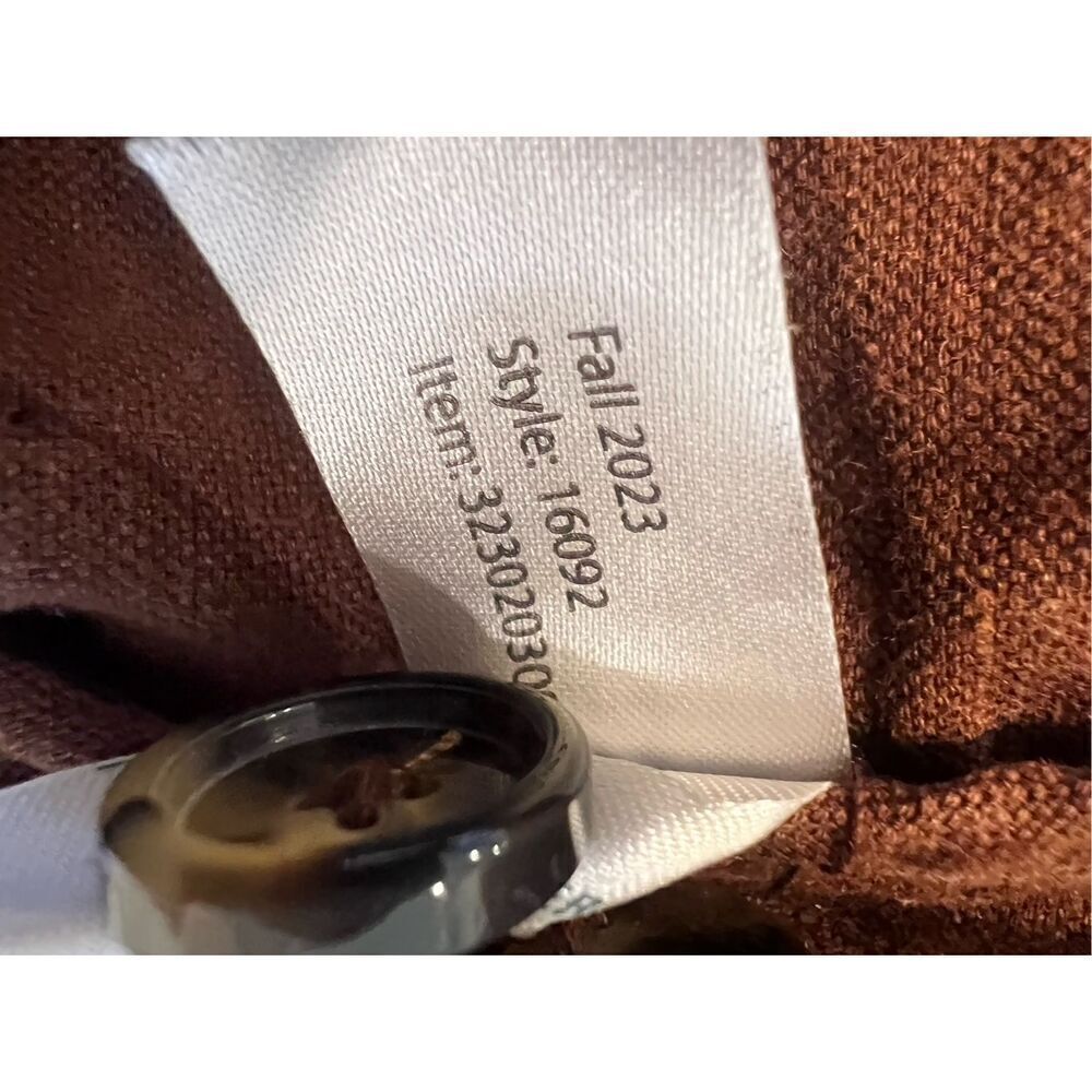 Marine Layer Women's Brown Flora Hemp Pinecone Blazer Jacket Size Large NWOT - Picture 6 of 8